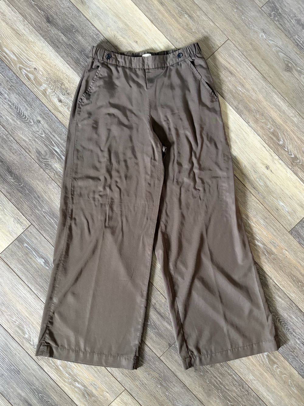 Garnet Hill Wide-Leg Pants 100% Tencel Lyocell